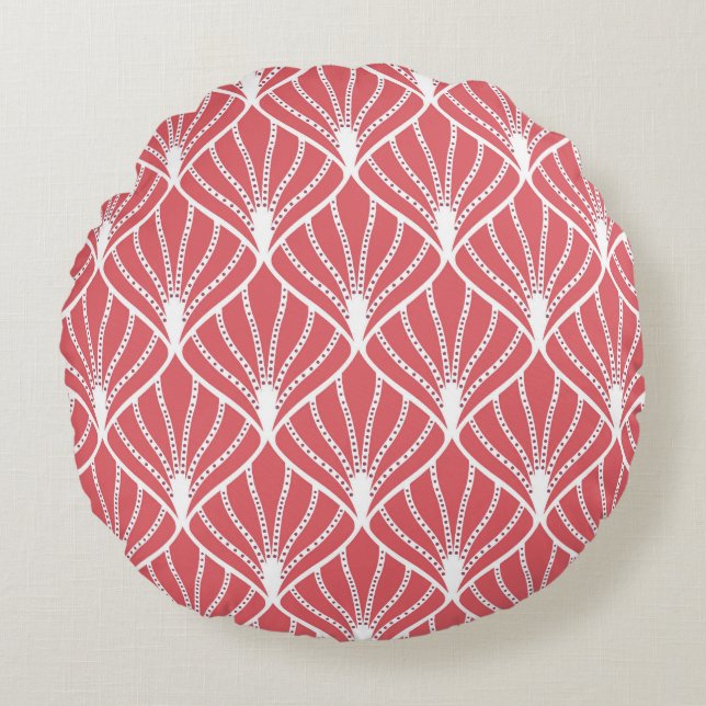 Art Deco, geometric seamless pattern. Round Pillow (Front)