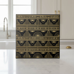 Art Deco Geometric Skyline Pat#9 ID1196 Tile