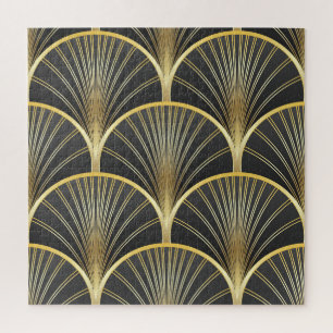 Art Deco Geometric Texture Illustration Jigsaw Puzzle