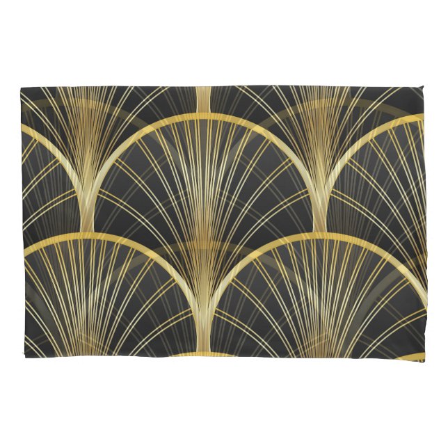 Art Deco Geometric Texture Illustration Pillowcase (Front)