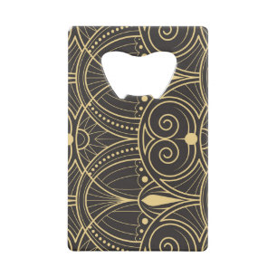 Art Deco Geometric Tiles Luxury. Credit Card Bottle Opener