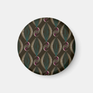 Art deco: geometric vintage pattern. magnet