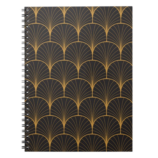 Art Deco, Geometric Vintage Pattern. Notebook (Front)