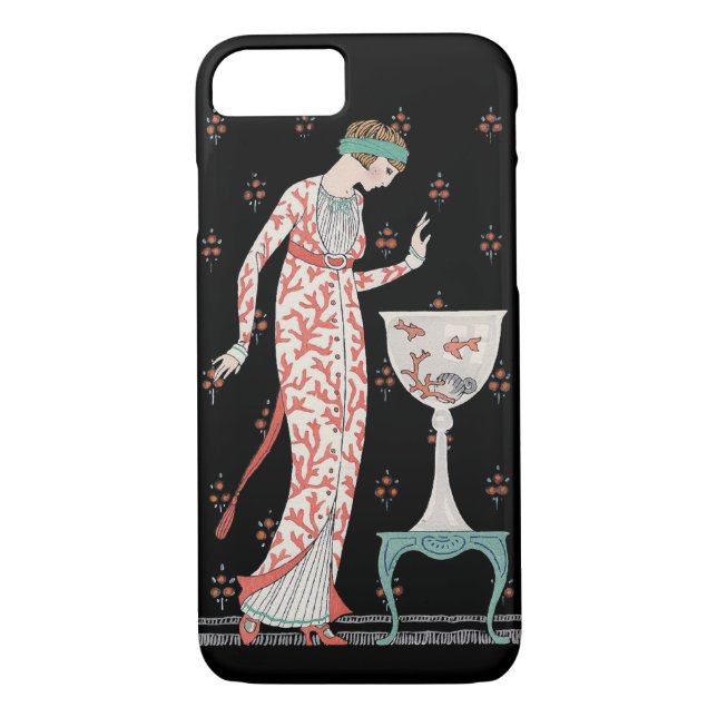 Art Deco George Barbier Goldfish iPhone 7 case (Back)