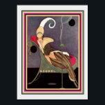 Art Deco "Girl On Chaise" Print 12 x 16<br><div class="desc">Colorful Art Deco Print "Girl on Chaise"  12 x 16</div>
