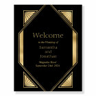 Art Déco Glam Vintage Mariage Affiche de bienvenue