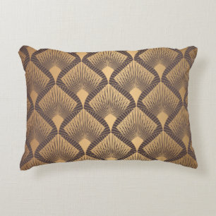 Art Deco Glamour: Golden Scales. Accent Pillow