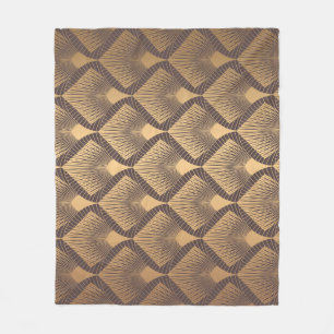 Art Deco Glamour: Golden Scales. Fleece Blanket