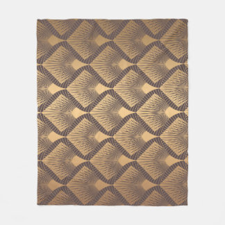 Art Deco Glamour: Golden Scales. Fleece Blanket