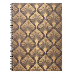 Art Deco Glamour: Golden Scales. Notebook