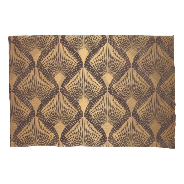 Art Deco Glamour: Golden Scales. Pillowcase (Front)