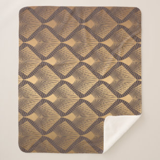 Art Deco Glamour: Golden Scales. Sherpa Blanket