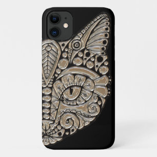 Art deco gold and black Egyptian style cat iPhone 11 Case