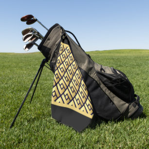 Art Deco Gold And Black  Golf Towel