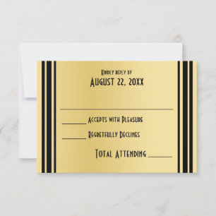 Art Deco Gold and Black Wedding Response
