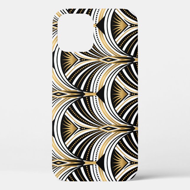 Art Deco Gold Black Elegance: Roaring Twenties Case-Mate iPhone Case (Back)