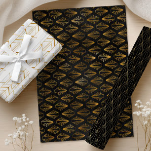 Art Deco Gold & Black Wrapping Paper Sheets