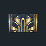 Art Deco Gold Canvas Print<br><div class="desc">An Art Deco Canvas Print In Blue And Gold</div>