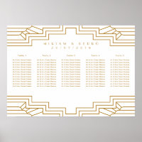 Art Deco Gold Ironwork Seating Chart Landscape