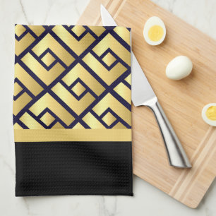 Art Deco Gold Kitchen Towel