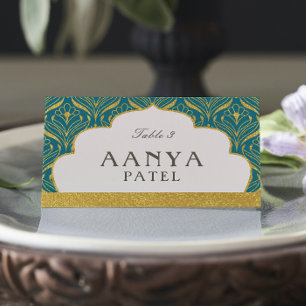Art Deco Gold Mundap Arch Wedding Escort Name Place Card