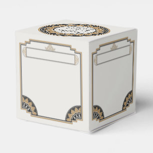 Art Deco Gold Posh Wedding Favour Box