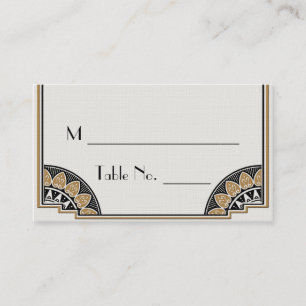 Art Deco Gold Posh Wedding Place Cards