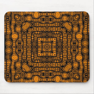 Art Deco Gold Retro Squares Abstract Art Mouse Pad