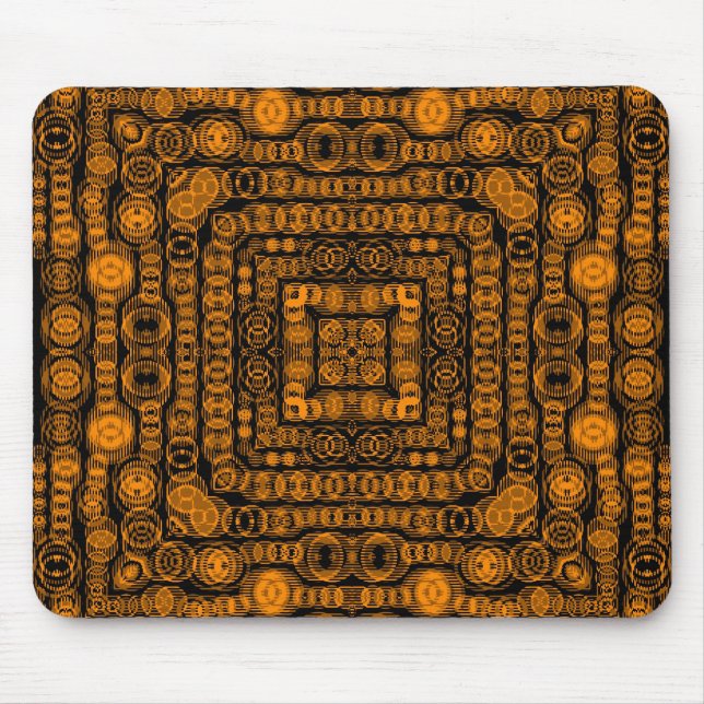 Art Deco Gold Retro Squares Abstract Art Mouse Pad (Front)
