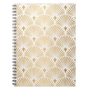 Art Deco: Gold-White Elegance. Notebook