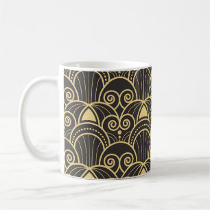 Art Deco: Golden Geometric Tiles. Coffee Mug