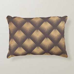 Art Deco Golden: Minimalistic Seamless Accent Pillow