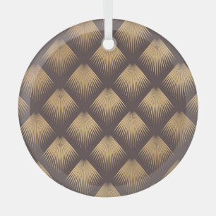 Art Deco Golden: Minimalistic Seamless Glass Ornament