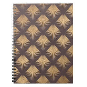 Art Deco Golden: Minimalistic Seamless Notebook