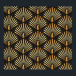 Art deco golden peacock pattern poster<br><div class="desc">Vintage illustration of golden peacock in black background seamless pattern in art deco style Golden Peacock Art Deco: Glamour in Every Feather! Embark on a journey to the art deco era with a golden peacock seamless pattern. Gatsby-inspired elegance. gatsby, seamless, background, peacock, feather, gold, fan, illustration, deco, pattern, geometric, abstract,...</div>