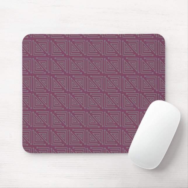 Art Deco Gray Mazes Mouse Pad (With Mouse)