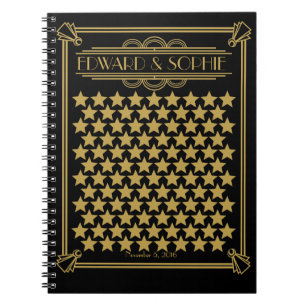 Art Deco Great Gatsby 1920 Wedding guest book