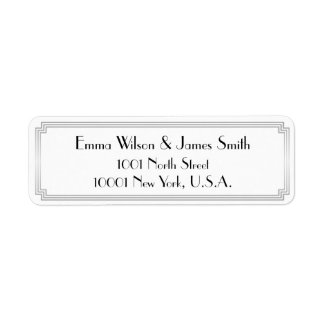 Art Déco Great Gatsby Argent Retourner l'adresse É