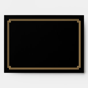 Art Deco Great Gatsby Black A7 Wedding Envelopes