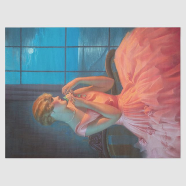 Art Deco Great Gatsby Flapper Art Artwork Tissue Paper (Front)