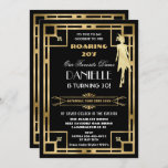 Art Deco Great Gatsby Roaring 20s 30th Birthday Invitation<br><div class="desc">Personalize this vintage art deco Great Gatsby roaring 20s theme 30th birthday invitation easily and quickly, simply press the customize it button to further re-arrange and format the style and placement of the text.  Featuring a chic art deco frame and black, white and gold colour scheme. Matching items available in...</div>