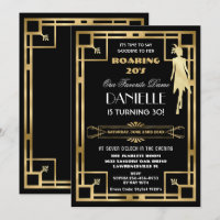 Art Deco Great Gatsby Roaring 20s 30th Birthday