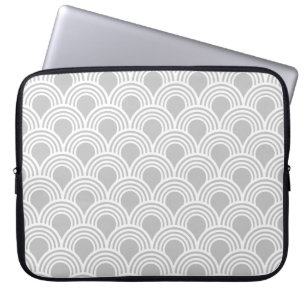 Art Deco Great Gatsby Style Mod Shell Pattern Laptop Sleeve