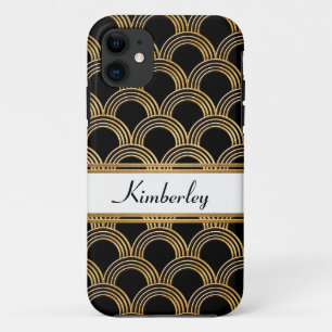 Art Deco Great Gatsby Style Shell Faux Gold iPhone 11 Case