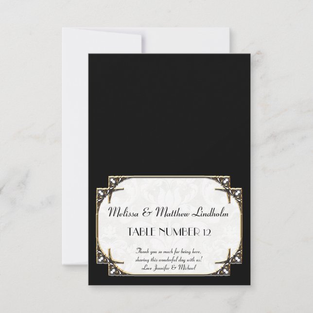 Art Deco Great Gatsby Style Typography n Lace Gold Invitation (Front)
