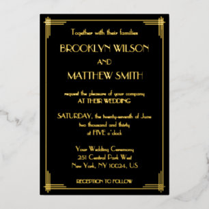 Art Deco Great Gatsby Wedding Gold