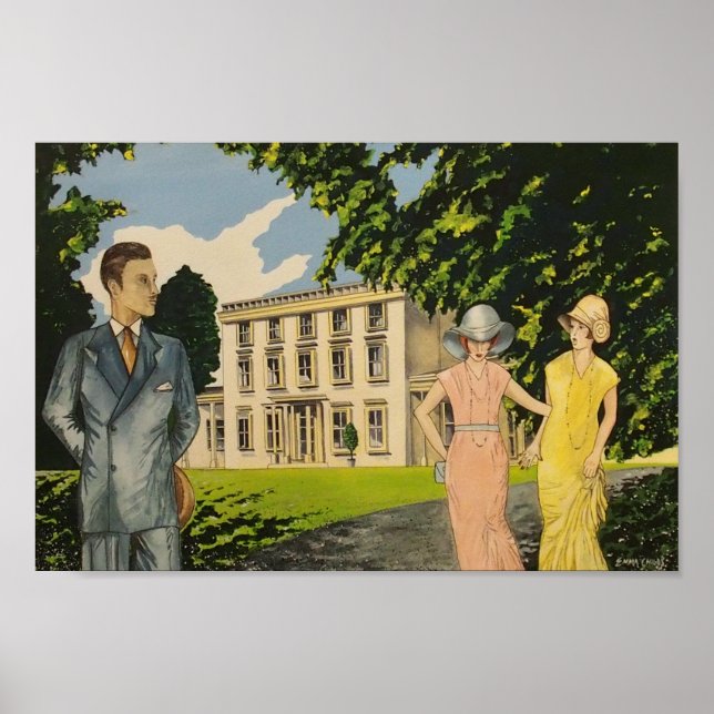 Art Deco Greenway House Poster (Front)
