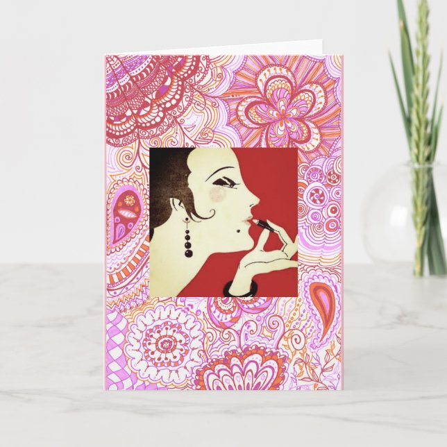 Art Deco Greeting Card Note Card (Front)