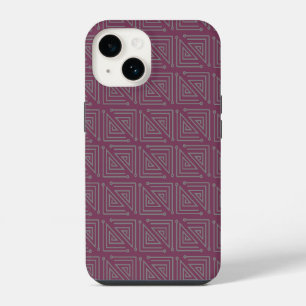 Art Deco Grey Mazes iPhone 14 Case
