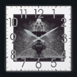 Art Deco grey Square Wall Clock<br><div class="desc">Great clock design. You will love it like others. Be free to use this design for other product you like or to customize and add your text. Follow me for more. Thank you. Have a nice day.</div>